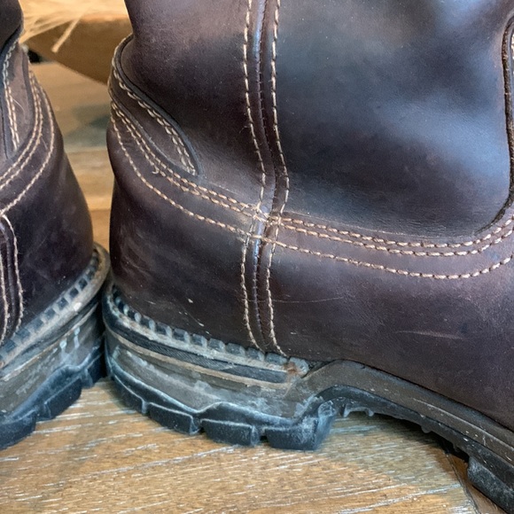 Irish Setter red wing work boots Brown leather pull on ultra dry waterproof 10.5 - Picture 8 of 16